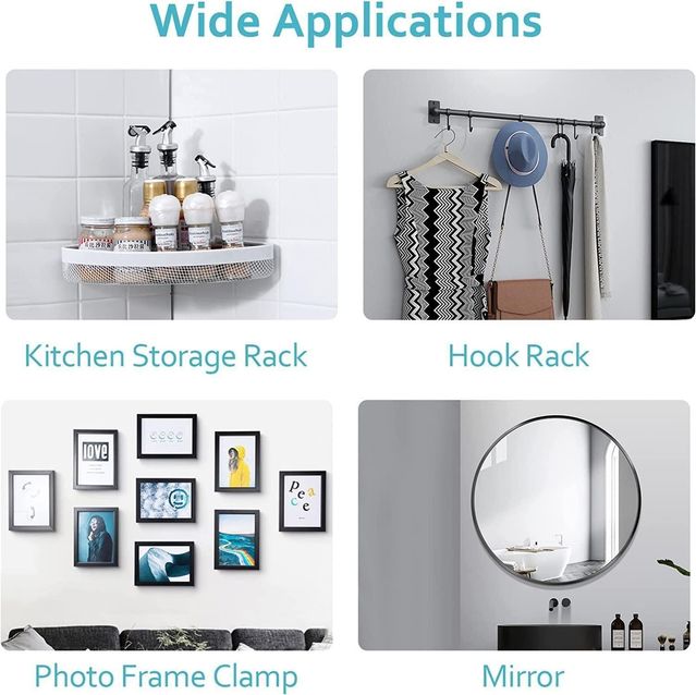Wall Mount Hooks for Home 20 Pcs