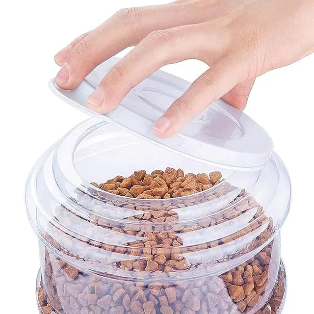 Self-Dispensing Pet Food Dispenser With Large Capacity