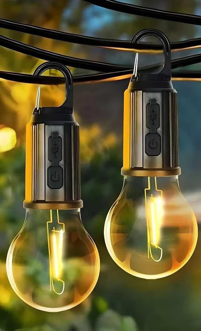 3 Modes Decorative Hanging Bulb for Camping (2 PCS)