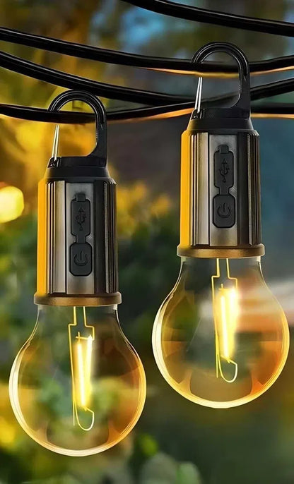 3 Modes Decorative Hanging Bulb for Camping (2 PCS)