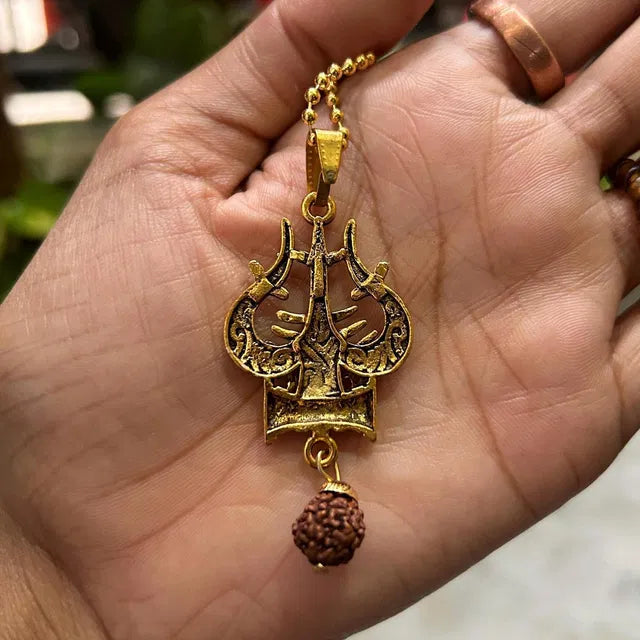 Spiritual Necklace Of Shiva Trishul damaru