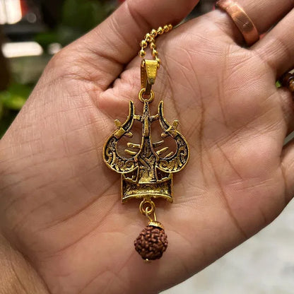 Spiritual Necklace Of Shiva Trishul damaru