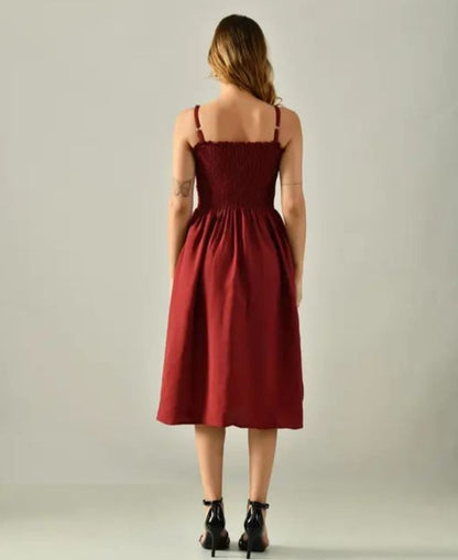 Stylish Dress For Girls (Maroon)