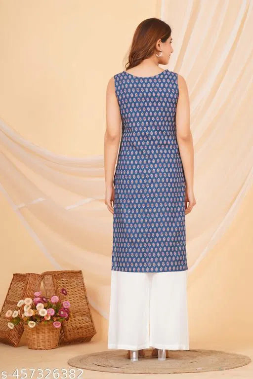 DAILY WEAR CASUAL SLEEVELESS KURTI
