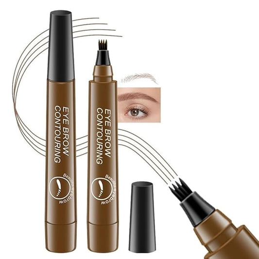Waterproof Eyebrow Pencil with a Micro Fork Tip Applicator Pack of 2