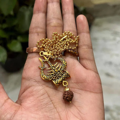 Spiritual Necklace Of Shiva Trishul damaru