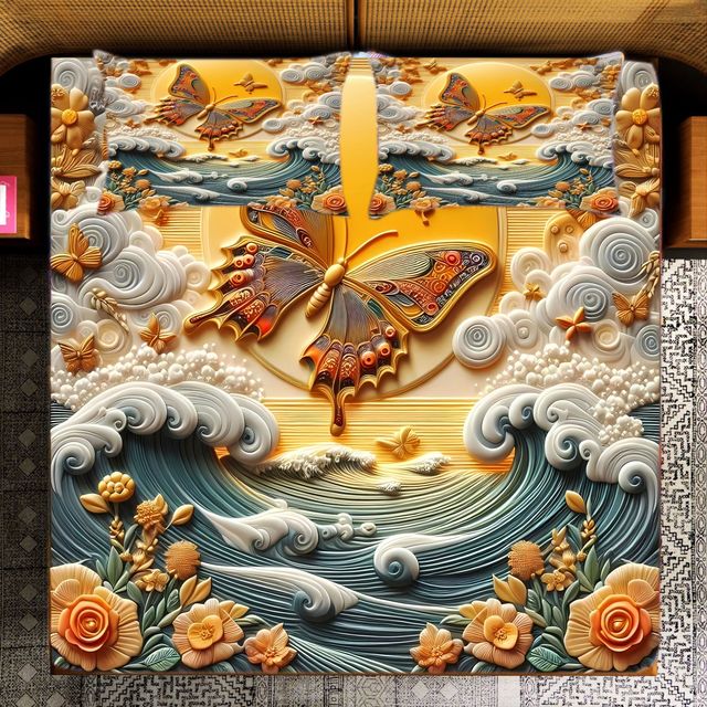 7D Butterfly Bedsheet