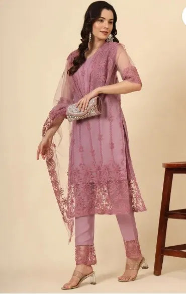 Women Kurti With Dupatta And Bottomwear