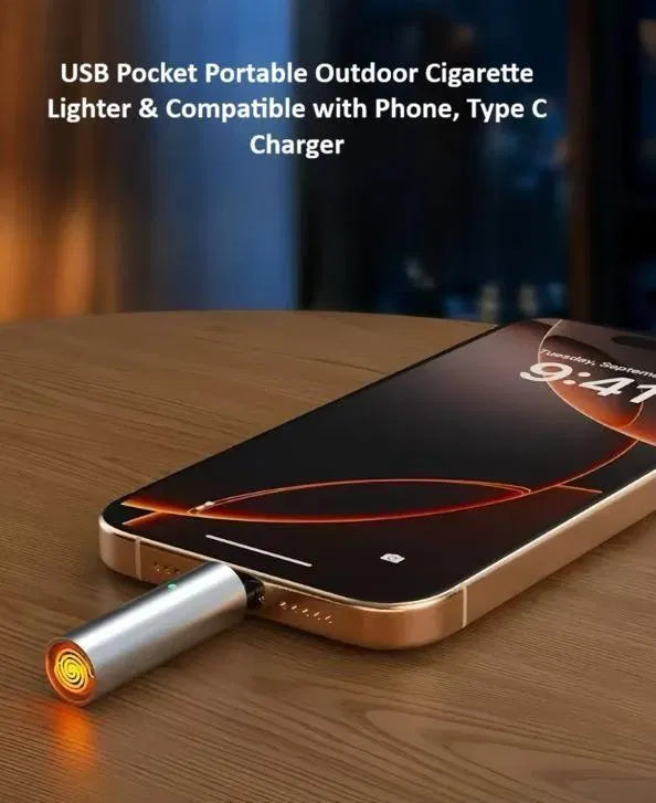 Portable Electric Cigarette Lighter Outdoor Mouth-Blow