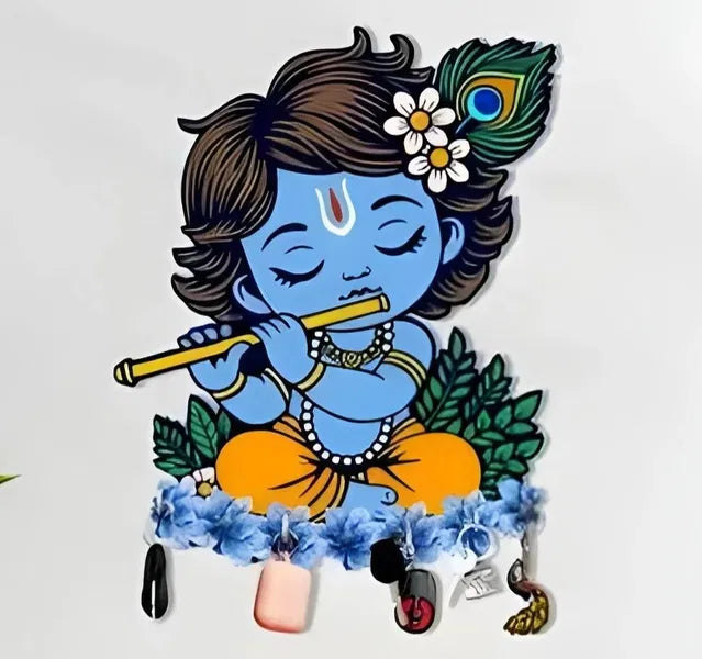 Cute Bal Krishna key holder