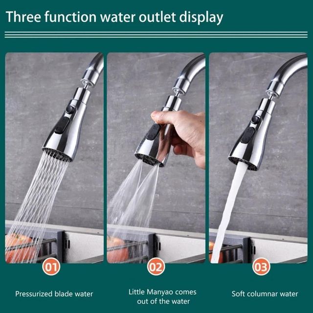 Kitchen Sink Faucet With 3 Modes