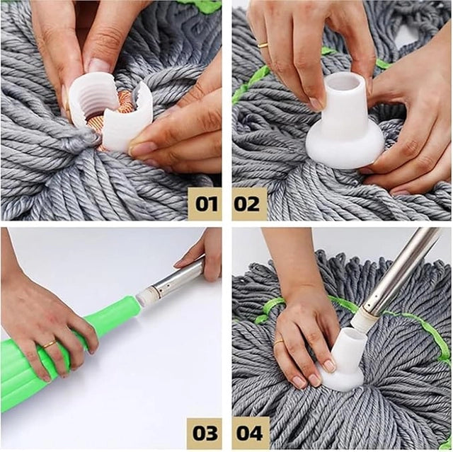 2 in 1 Dehydrated Floor Cleaning And 360 Rotatable Adjustable Cleaning Mops