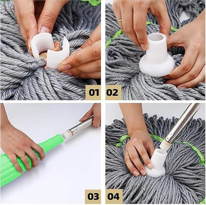 2 in 1 Dehydrated Floor Cleaning And 360 Rotatable Adjustable Cleaning Mops