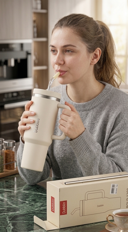 Insulated Matte Tumbler – Beige