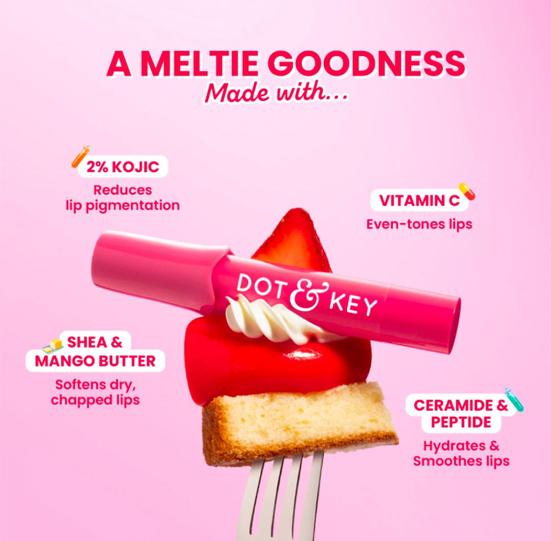 Dot & Key Meltie Lip Balm (Strawberry Glaze)