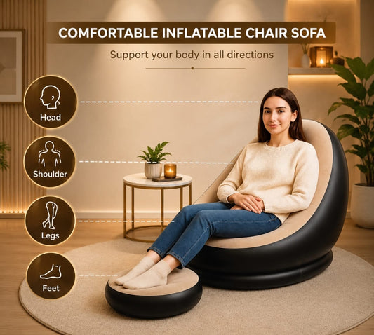 Inflatable Sofa Chair With Footrest