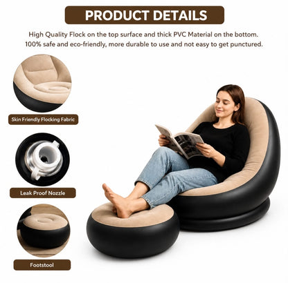 Inflatable Sofa Chair With Footrest