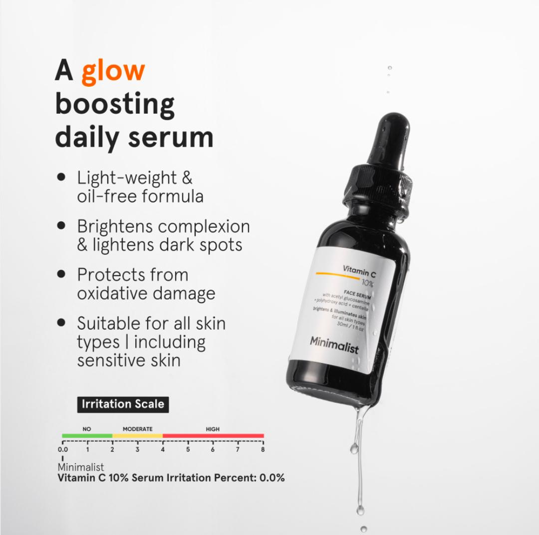 Minimalist 10% Vitamin C Brightening & Illumination Face Serum