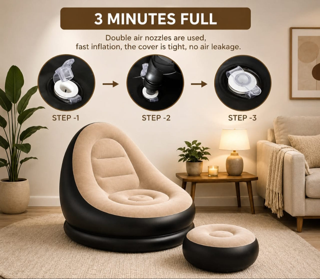 Inflatable Sofa Chair With Footrest