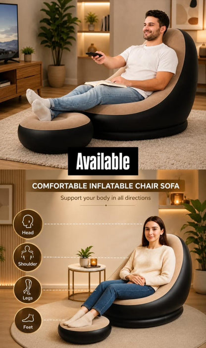 Inflatable Sofa Chair With Footrest